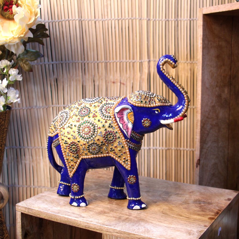Metal Elephant Jewellery Work 12'' - 5