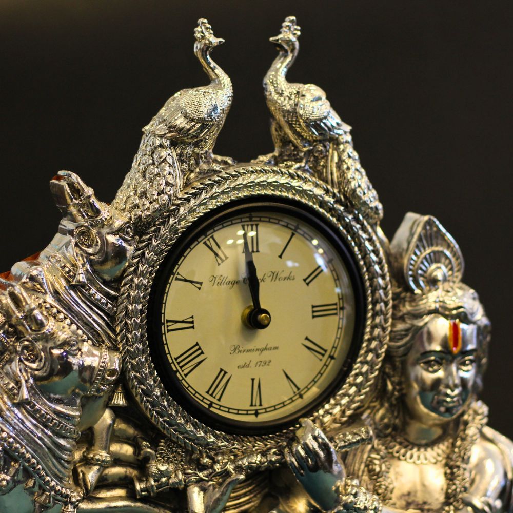 Krishna Two Peacock Wall Clock - 7