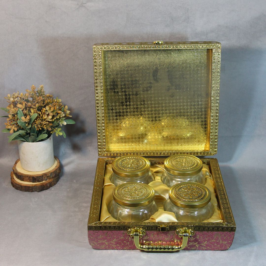 4 Jar DryFruit Box W/handle - 9