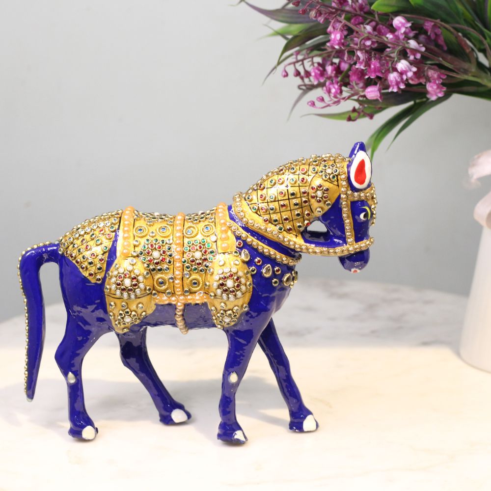 Metal Horse Jewellery Work 4''