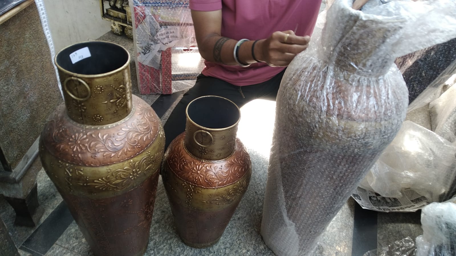 Iron Long Pot Set Copper 18x24x30