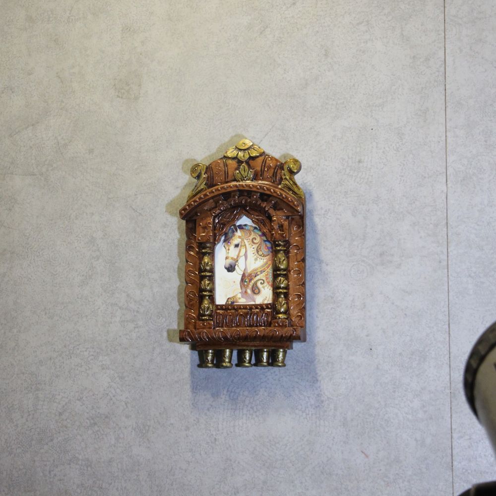 Wooden Jharokha With Painting 10''