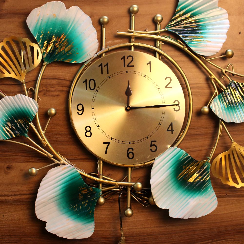 Iron Flower Art Wall Clock