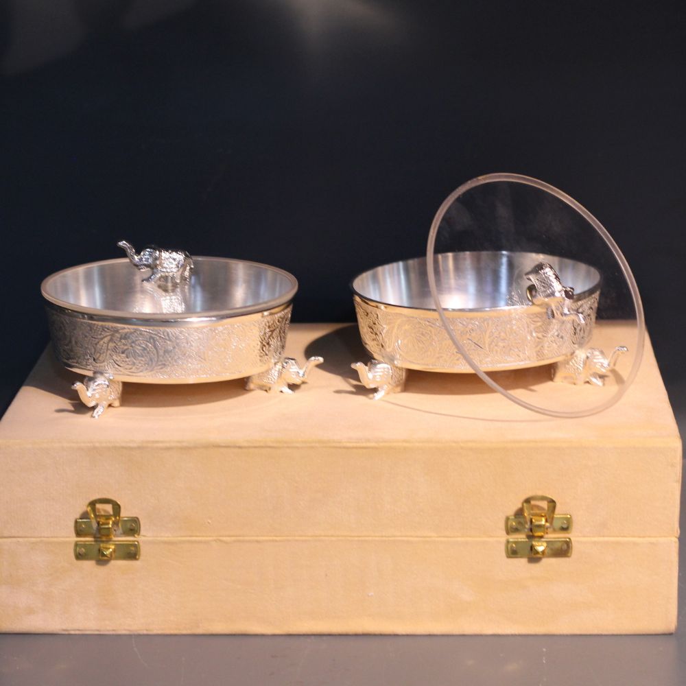 2PC Big Elephant/Peacock Bowl Set - 4