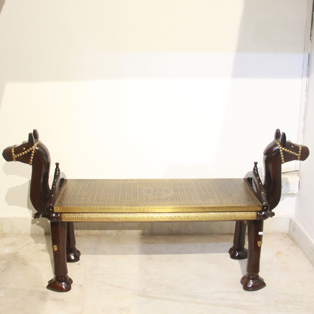 Brass Camel Bench Big - 5