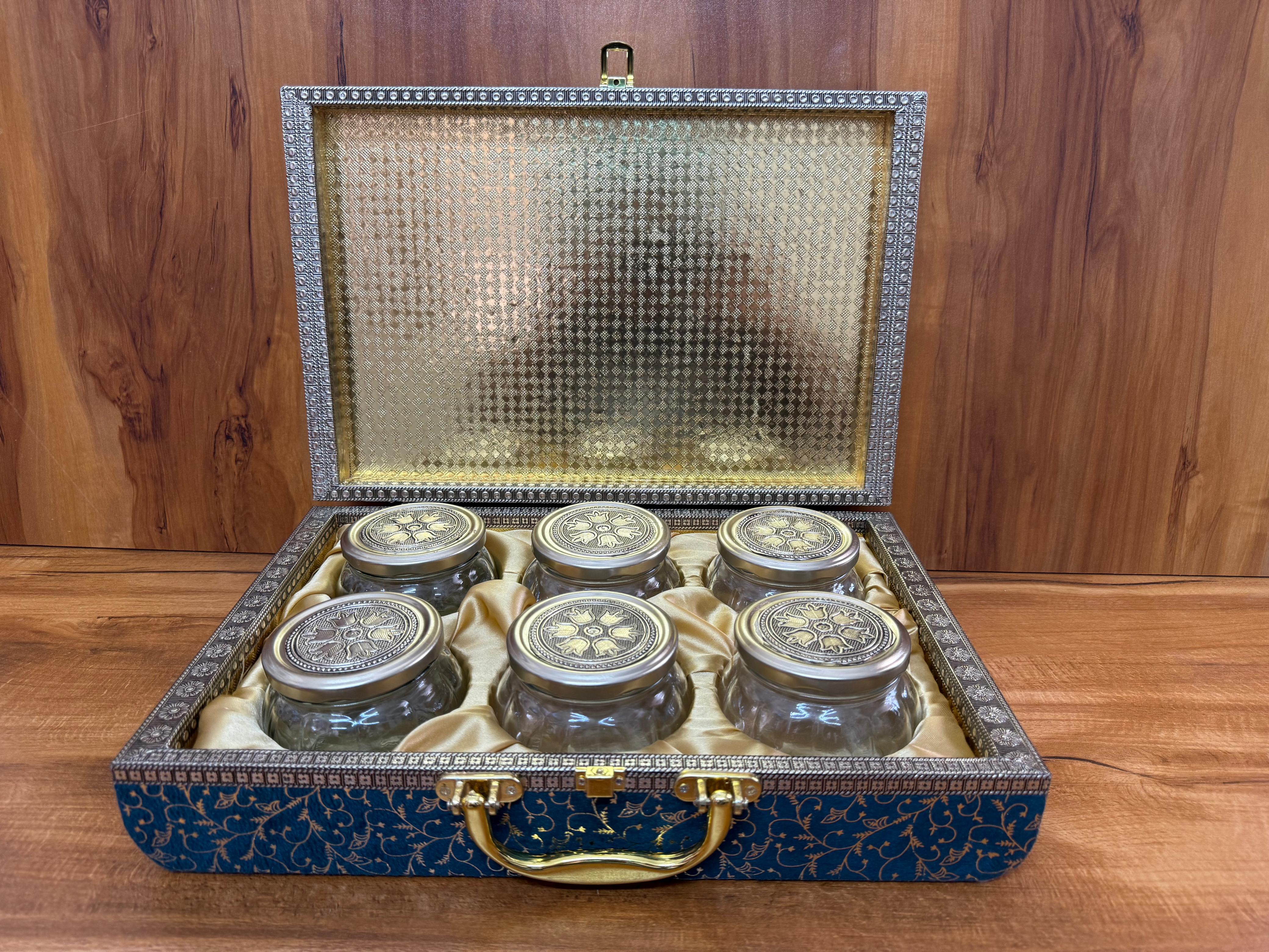 6 Jar DryFruit Box W/handle - 3