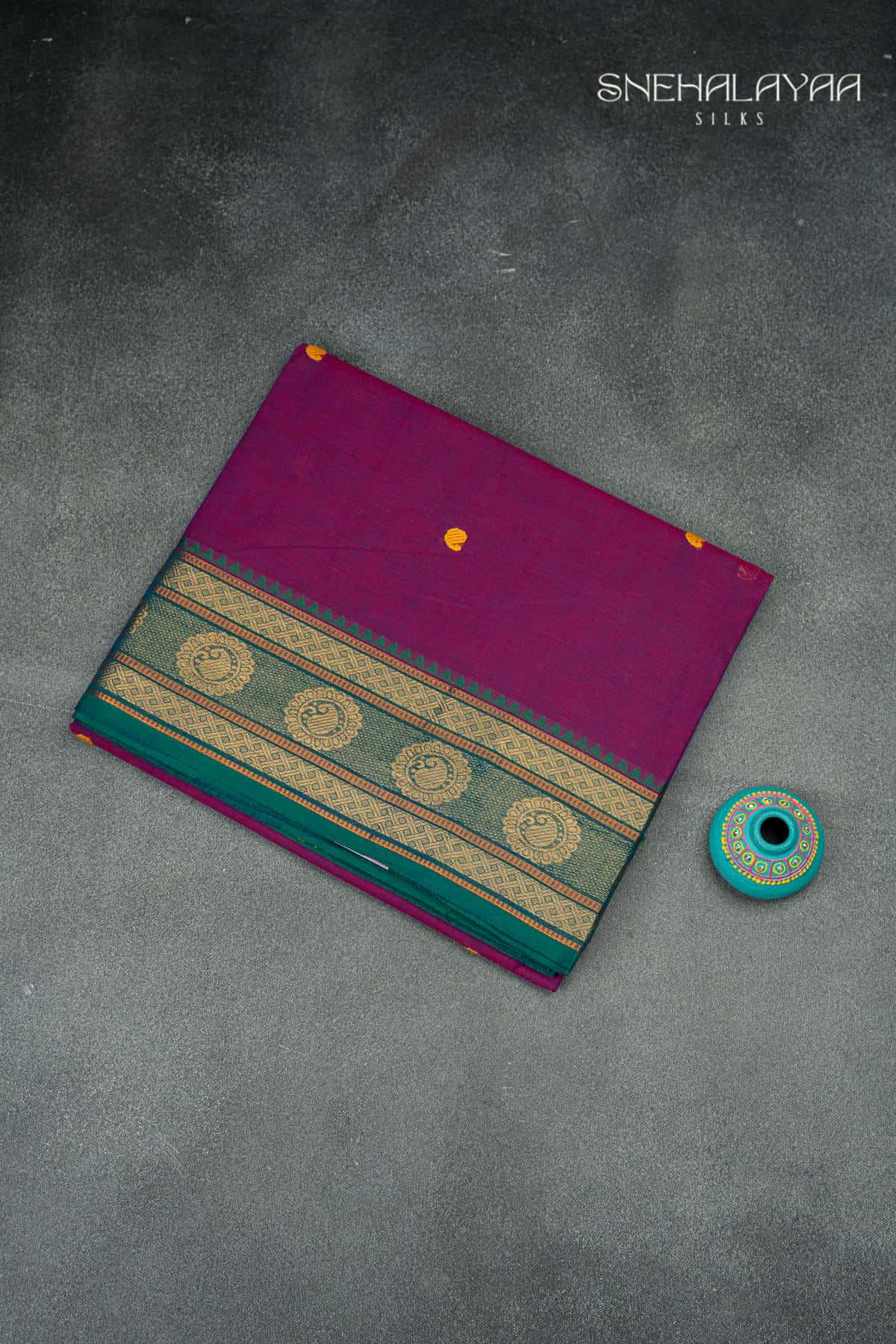 Purple Chettinad Cotton Saree