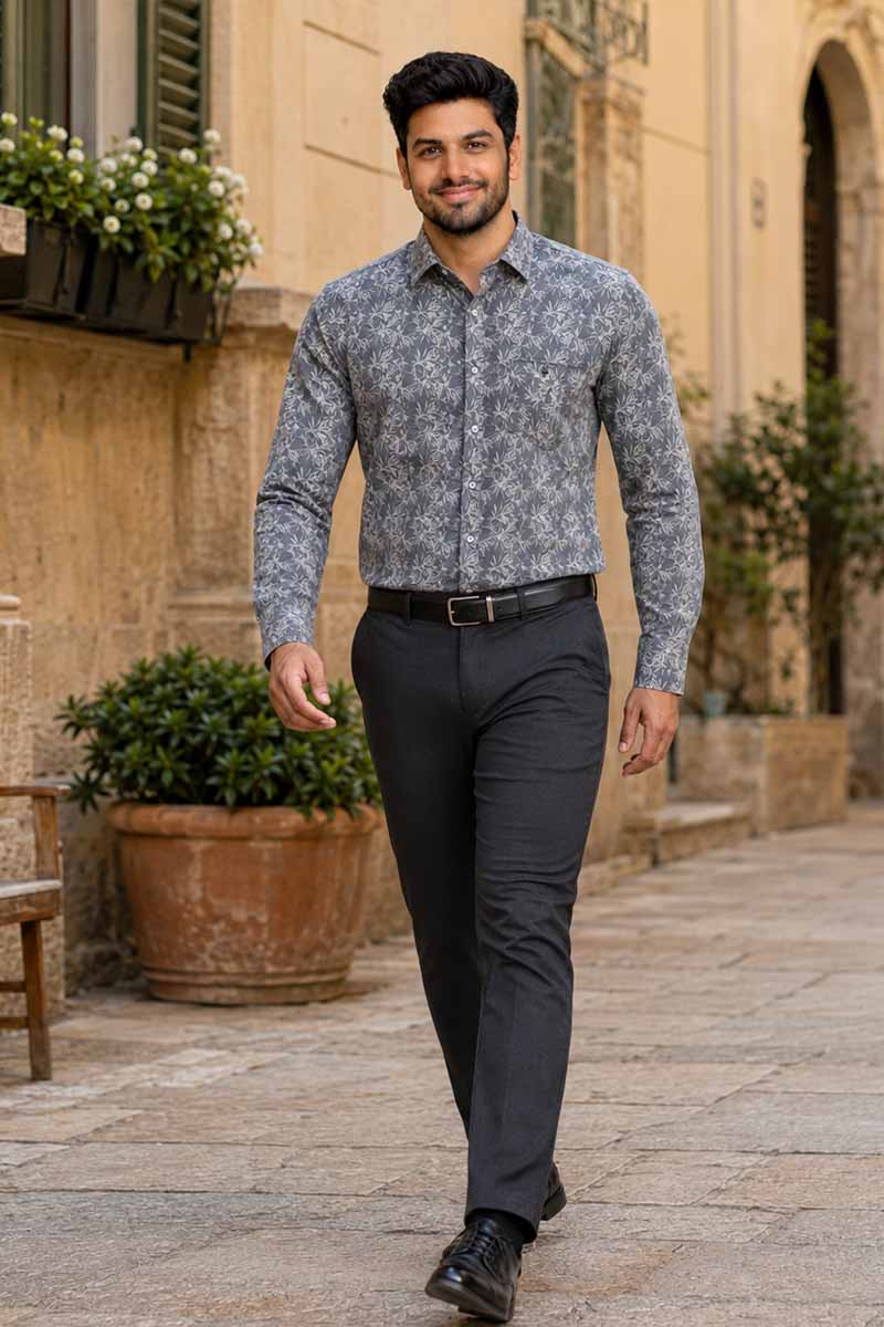 Slate Grey Classic Shirt - E-Grey - 3