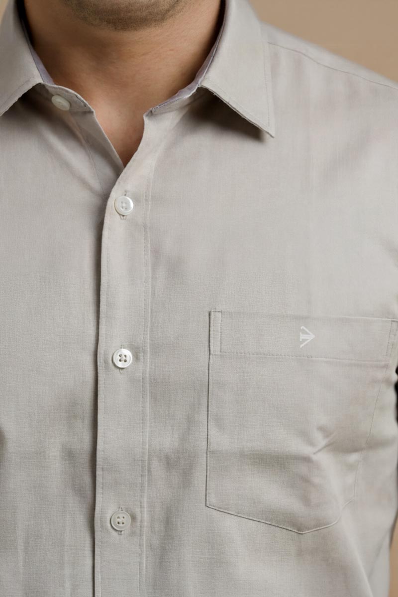 Ash Grey Classic Shirt - L-Grey - 3