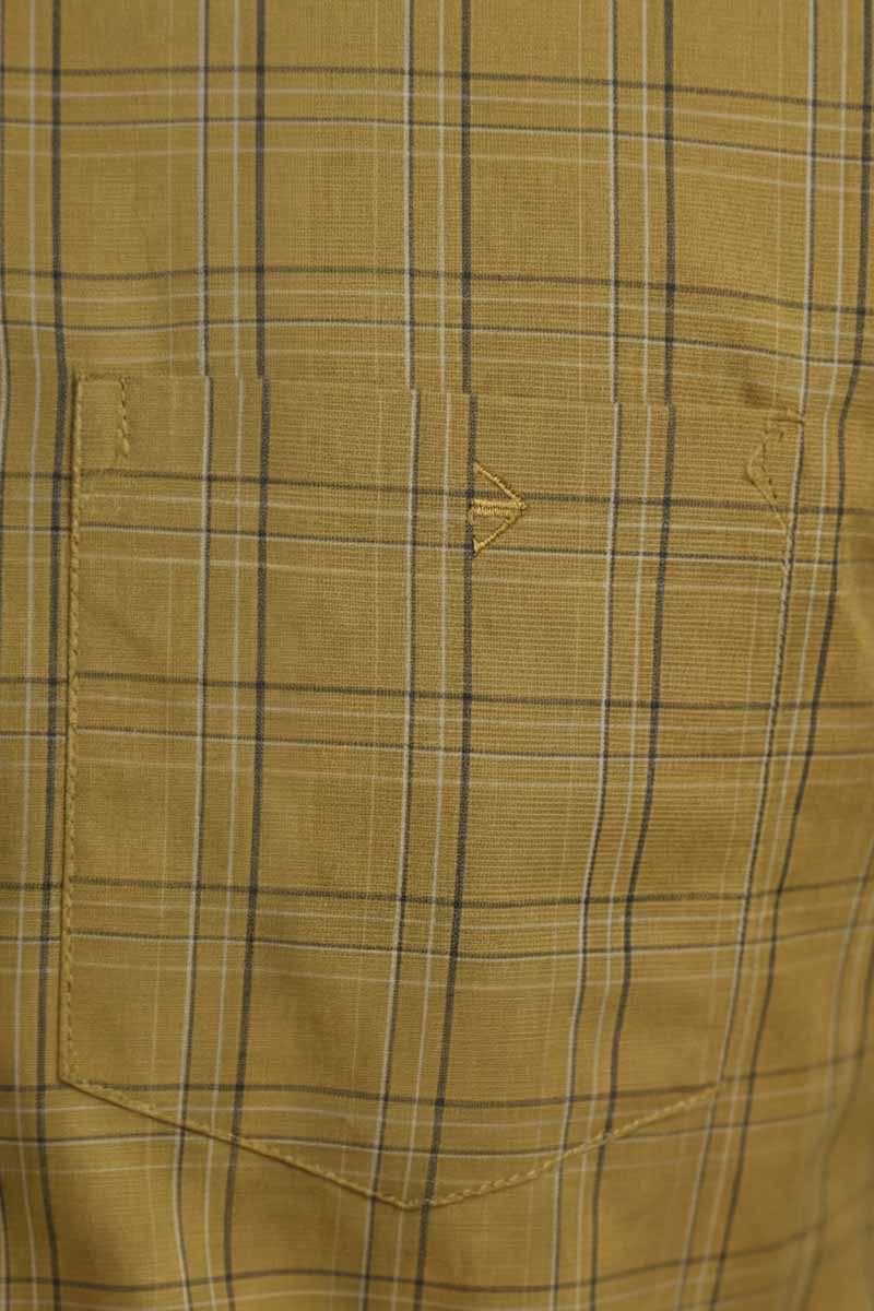 D-Khaki Checks Formal Shirt (Smart Fit - Full Sleeves)_RABF-741 - 6