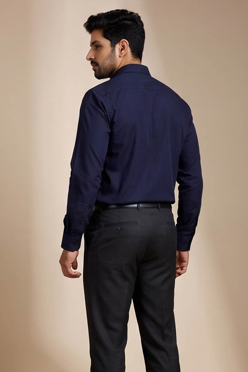 Signature Navy Office Shirt -Navy - 6