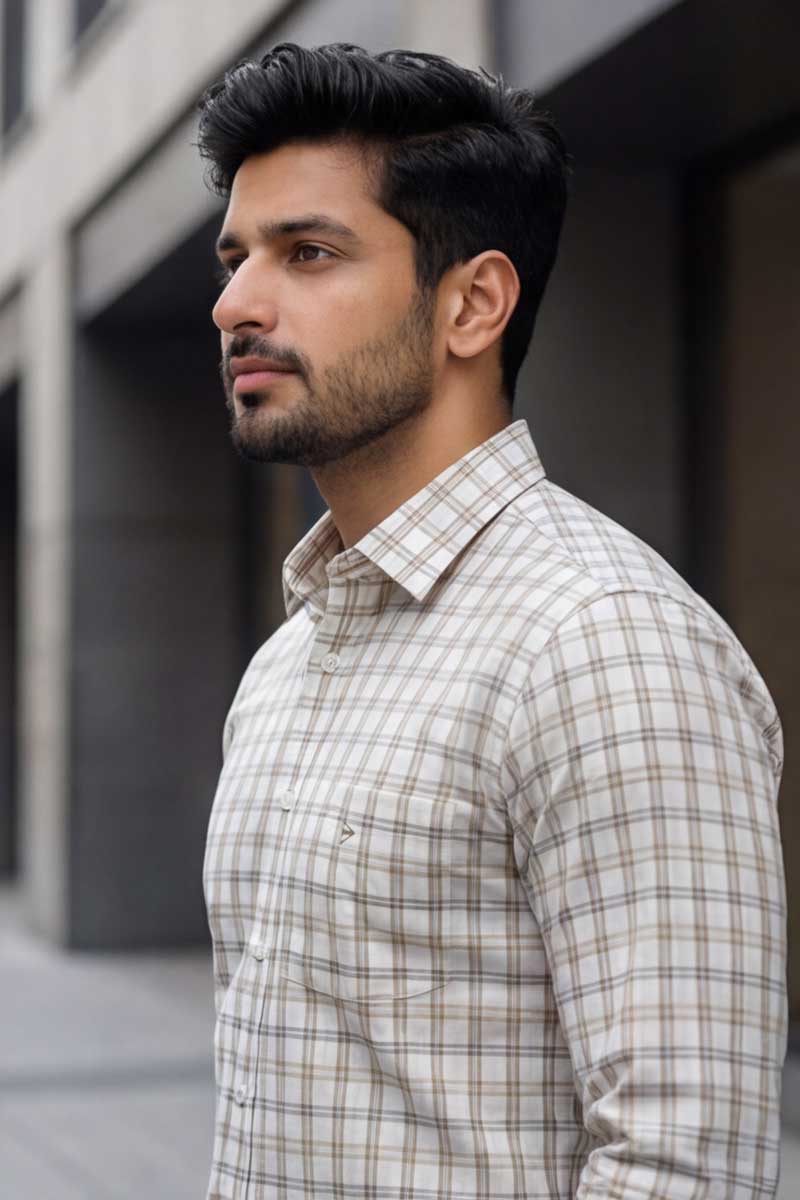 Heritage Check Formal Shirt – White - 4