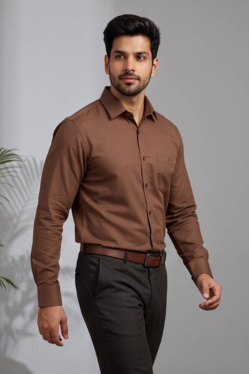 Classic Rust Office Shirt - Rust - 2