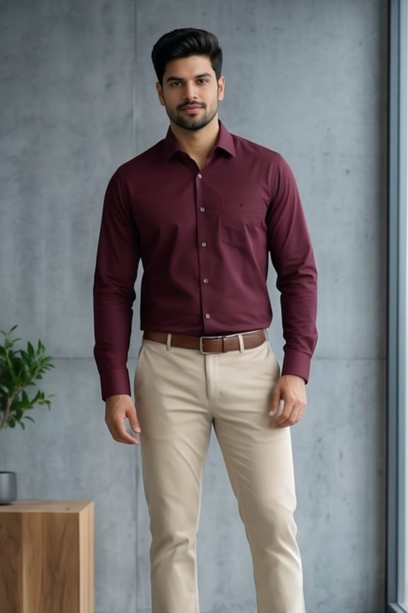 Royal Maroon Shirt - Maroon - 3