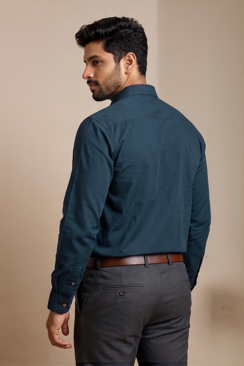Green Oxford Shirt – Classic Fit- D-Green - 6