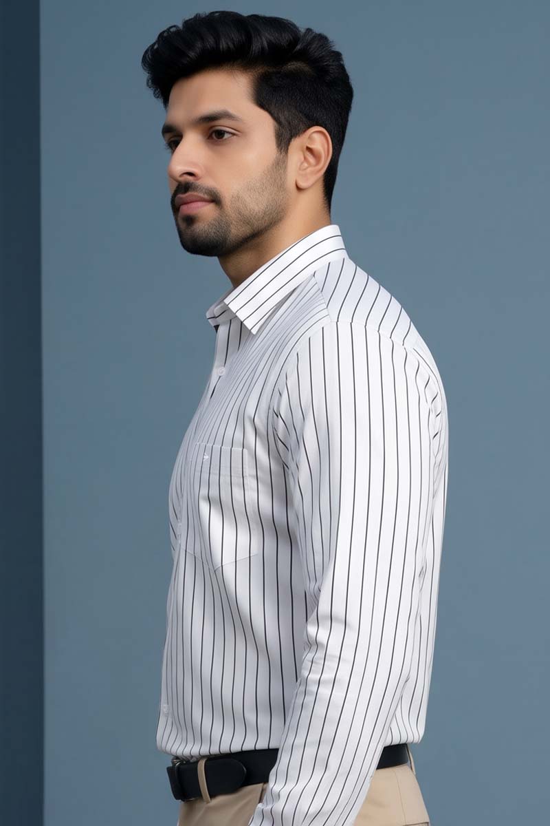 Arctic Stripe Classic Shirt - White - 2