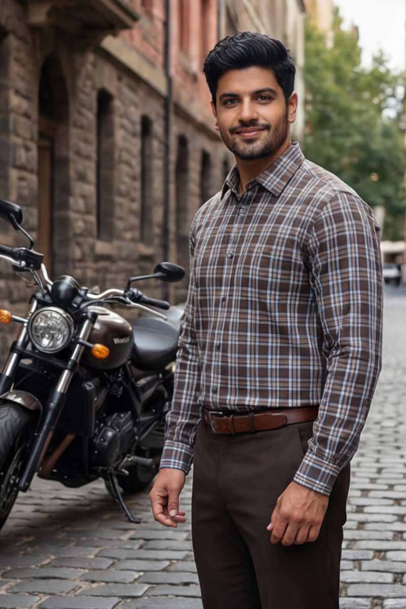 Signature Check Formal Shirt – White - 5