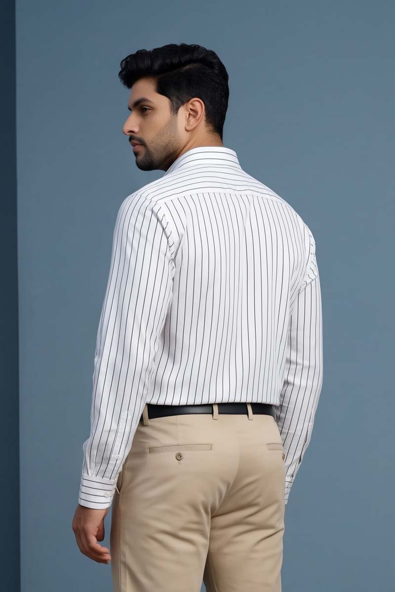 Arctic Stripe Classic Shirt - White - 6