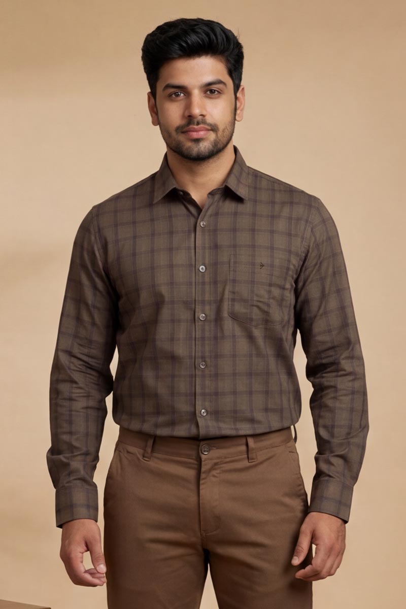 Urban Khaki Check Shirt