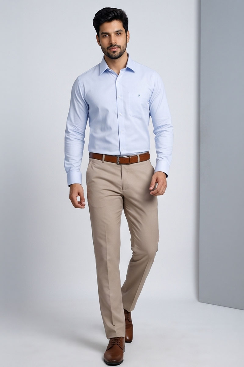 Classic Light Grey Formal Shirt -L-Grey