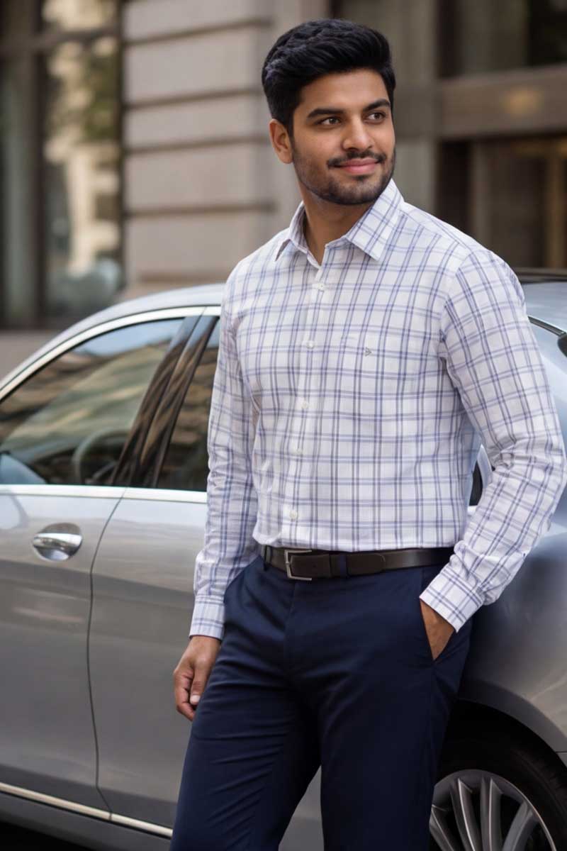 Global Check Series Shirt – White - 3