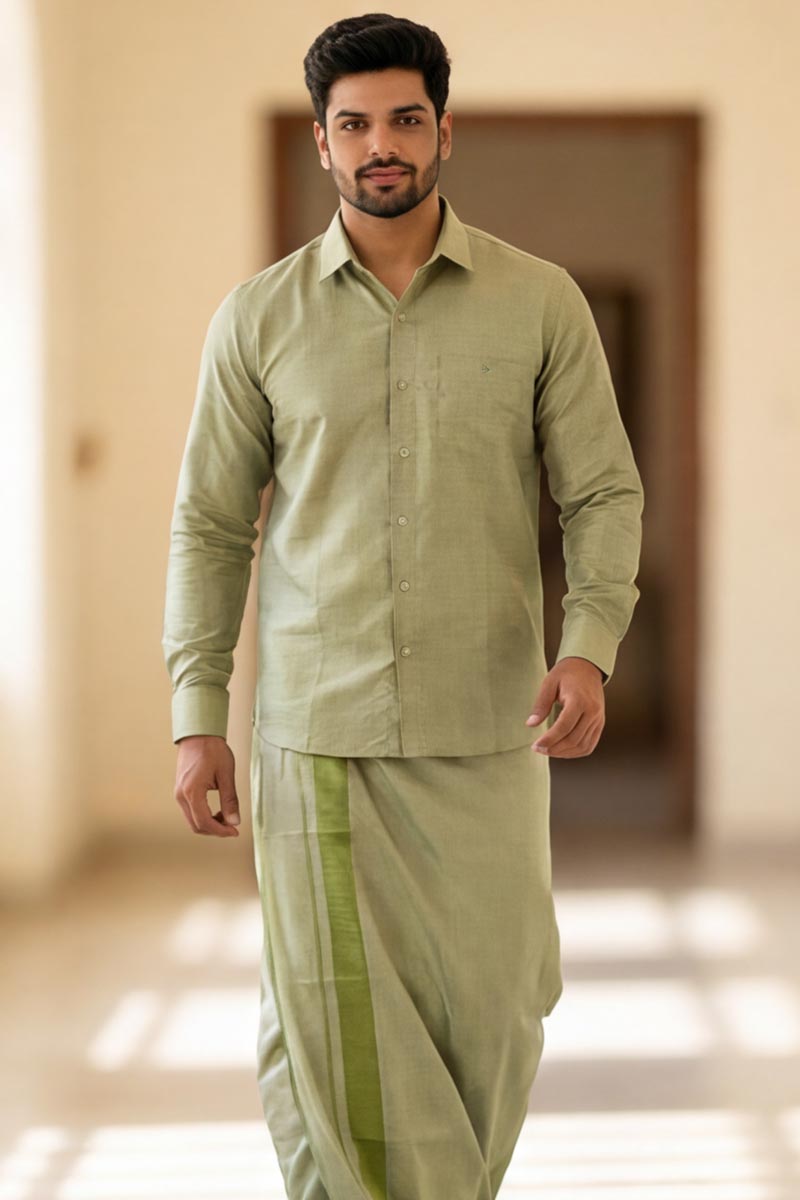 Classic Pista Ethnic Ensemble -L-Green - 5