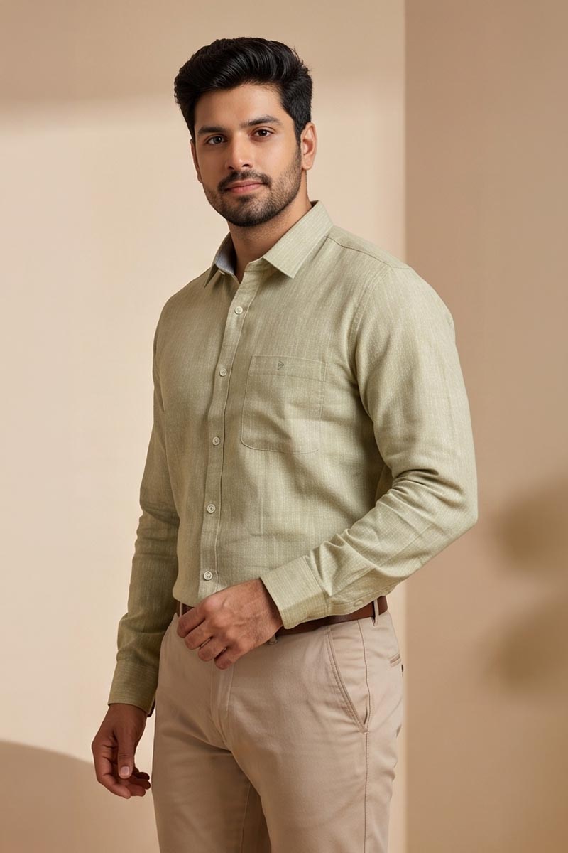 Light Fawn Striated Shirt -Fawn - 5