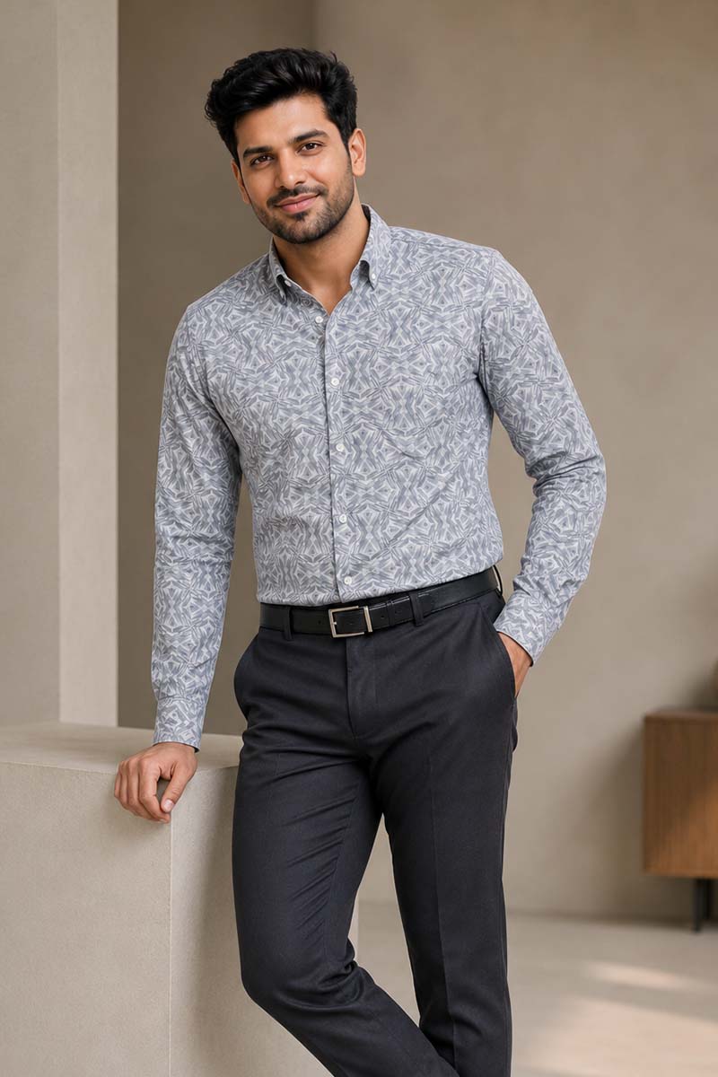 Grey Monarch Shirt -Grey - 5