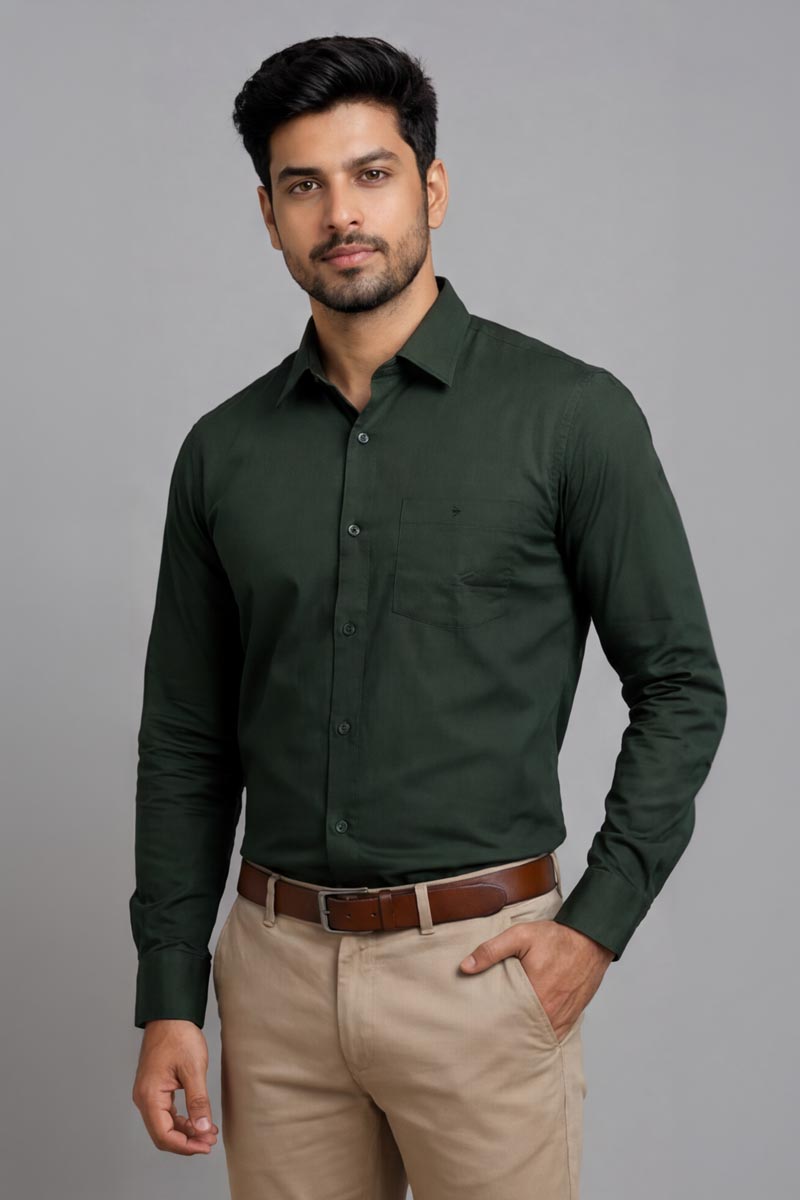 Premium Forest Green Shirt - D-Green - 5