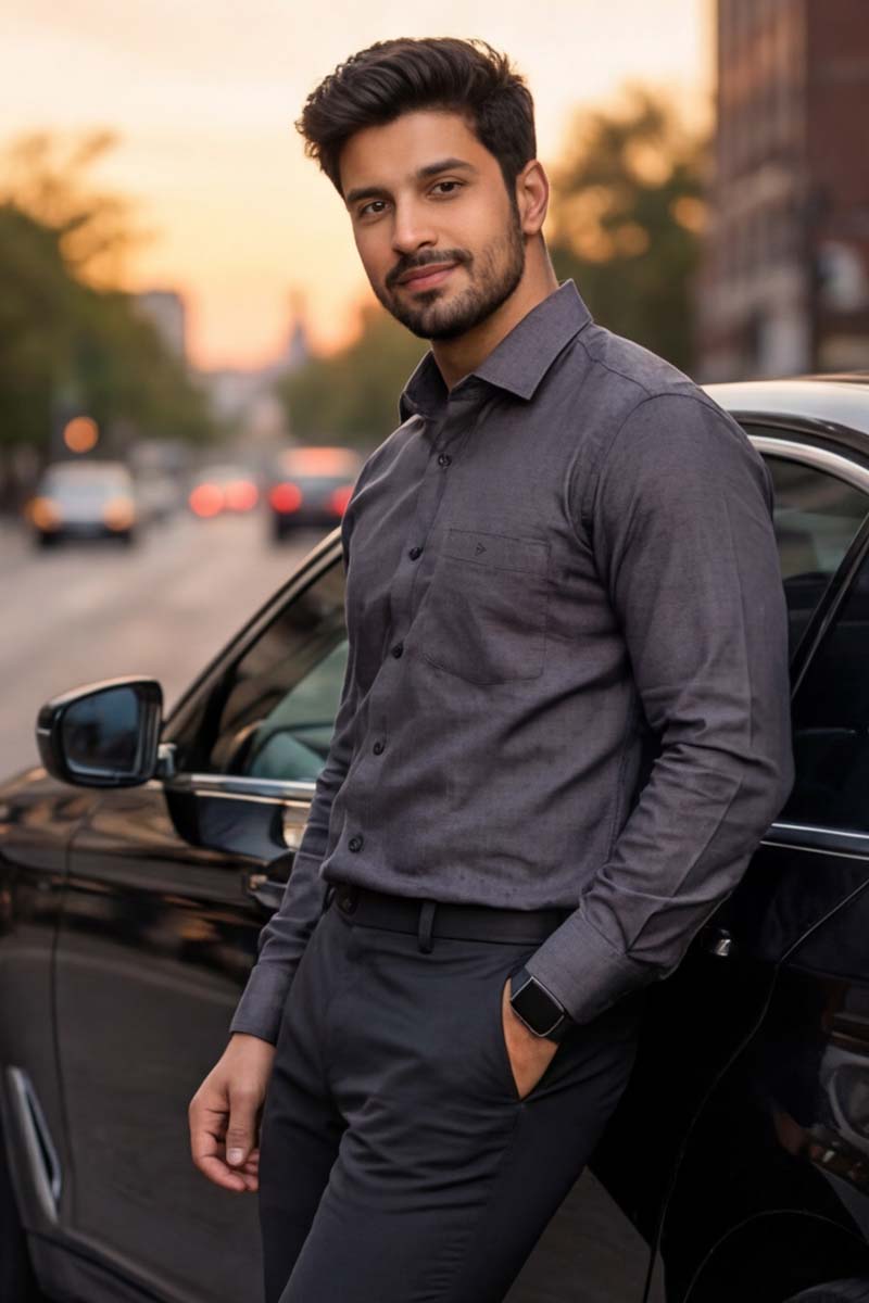 Long Sleeve Shirt (Grey) - 3