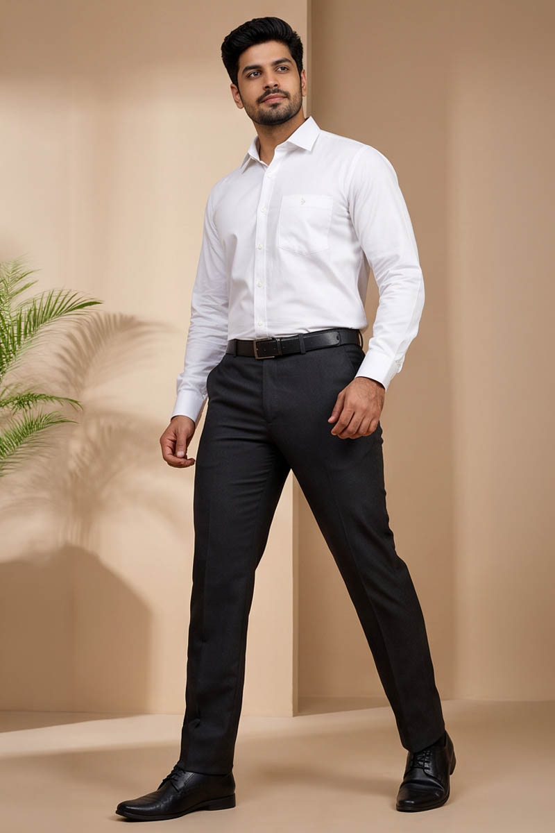 Classic White Formal Shirt -White - 3