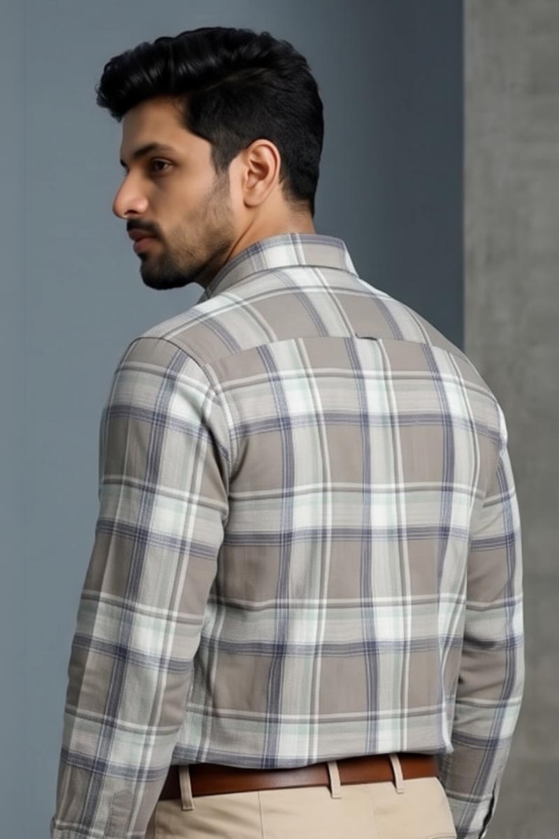 Urban Earth Check Shirt -Khaki - 6