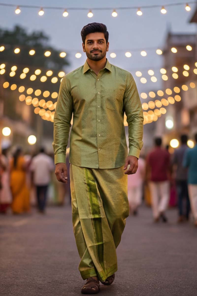 Regal Loom Festive Wear-Green - 5