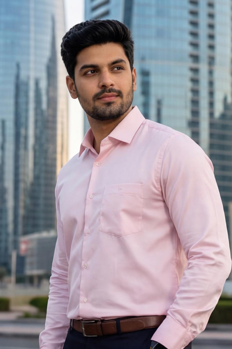 SmartEase Semi-Formal Shirt – Pink - 3