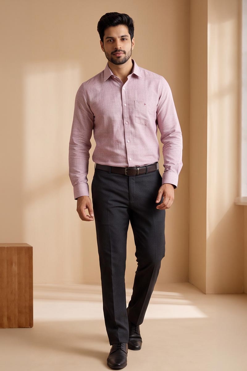 Blush Pink Luxe Shirt -L-Pink - 5