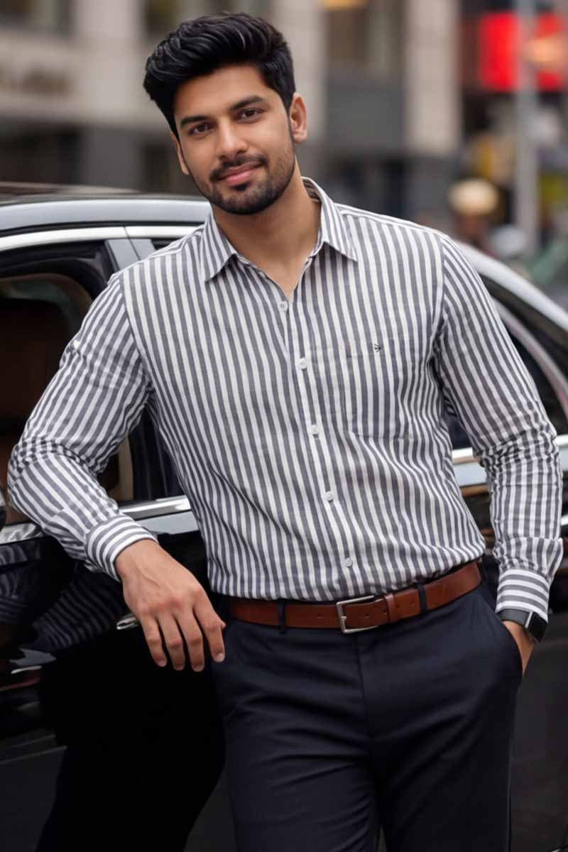 SHIRT Classic Striped (BLACK) - 5