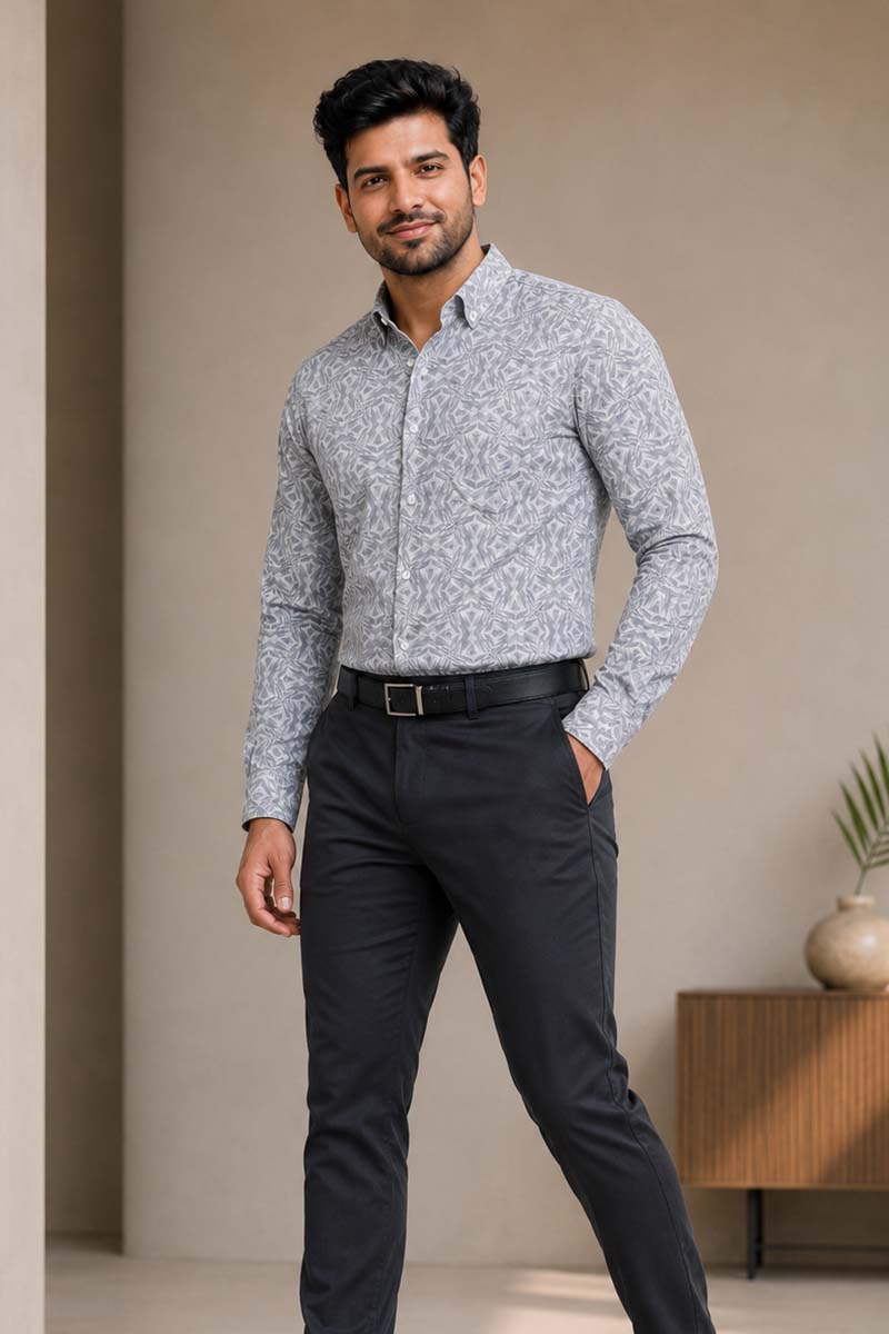 Grey Monarch Shirt -Grey - 4