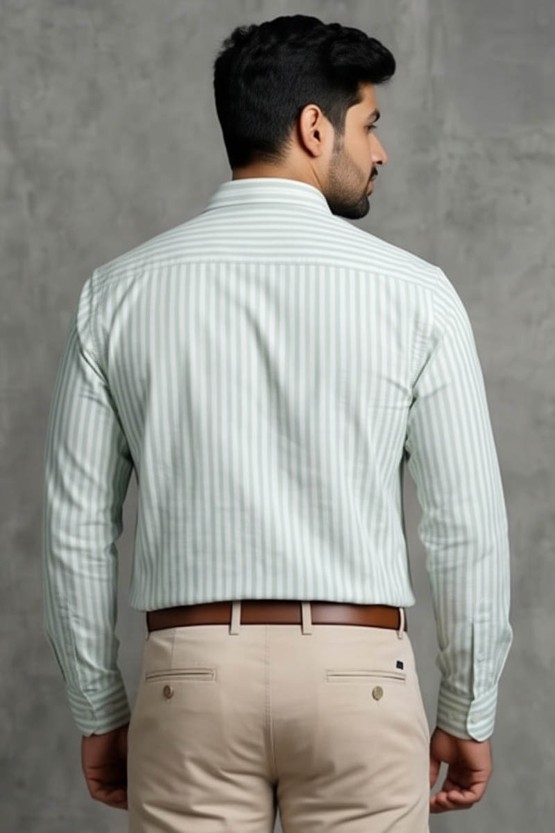 Men’s Classic Light Green Shirt - L-Green - 6