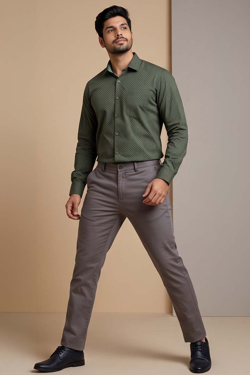 Men’s Green Premium Print Shirt - 4