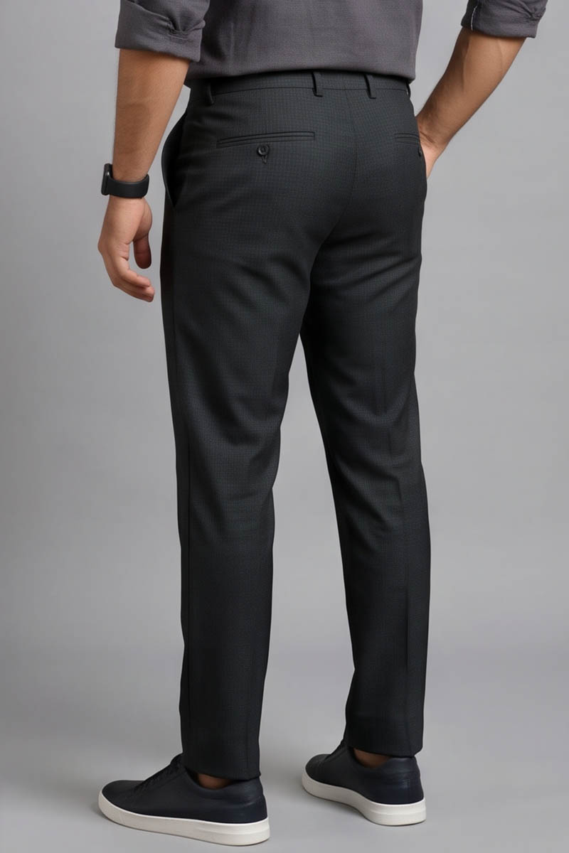 Modern Tailored Fit Trousers - Black - 2
