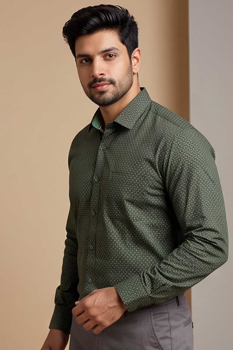 Men’s Green Premium Print Shirt - 2