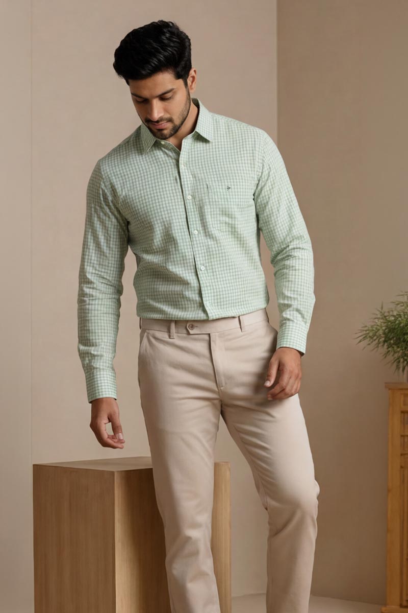 Men’s Premium Light Green Striped - L-Green - 2
