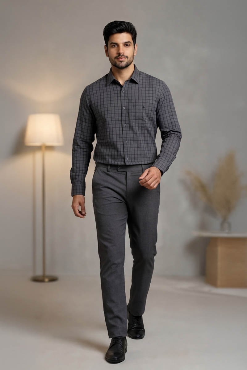 Urban Grey Stripe Shirt - Grey