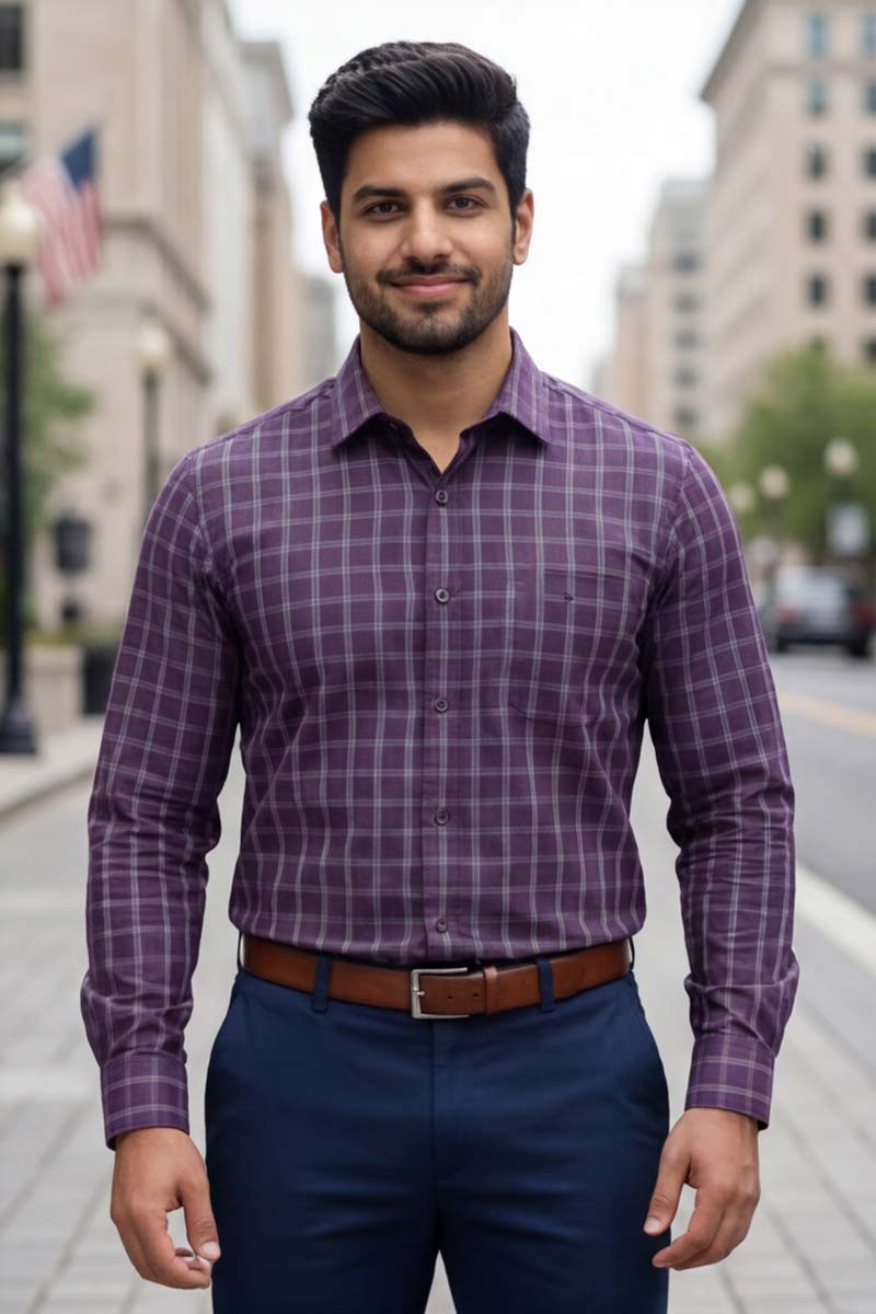 SHIRT stylish piece combines classic design with modern flair (BURGANDY) - 6