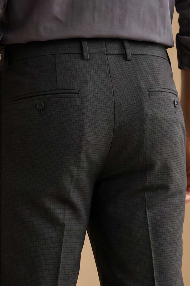 Classic Navy Slim Fit Pants - Navy - 3