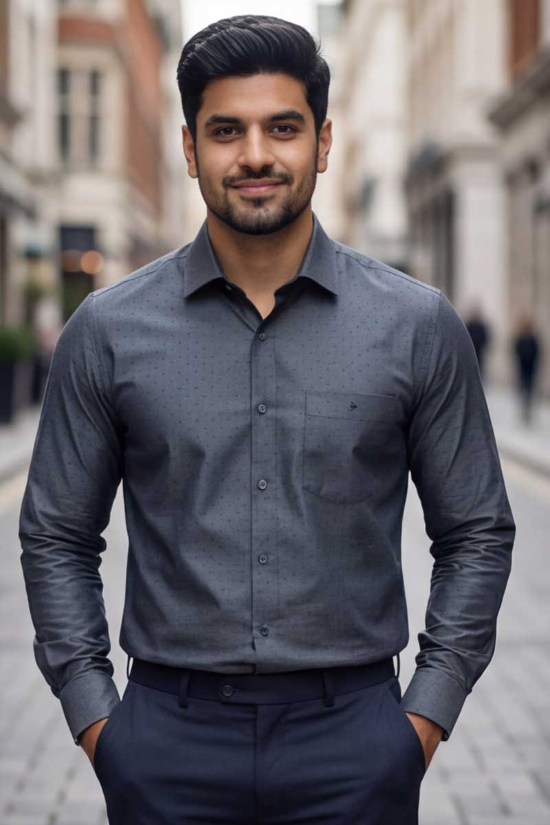 Long Sleeve Blue Shirt - 2