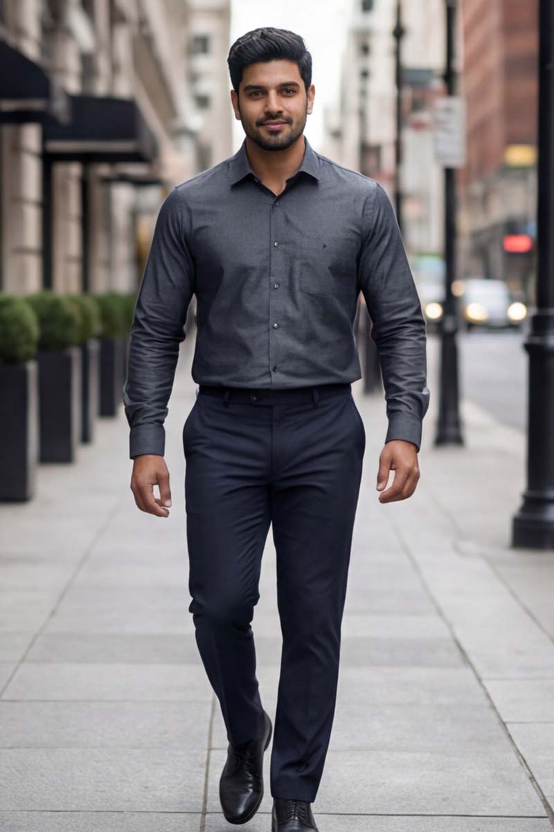 Long Sleeve Blue Shirt