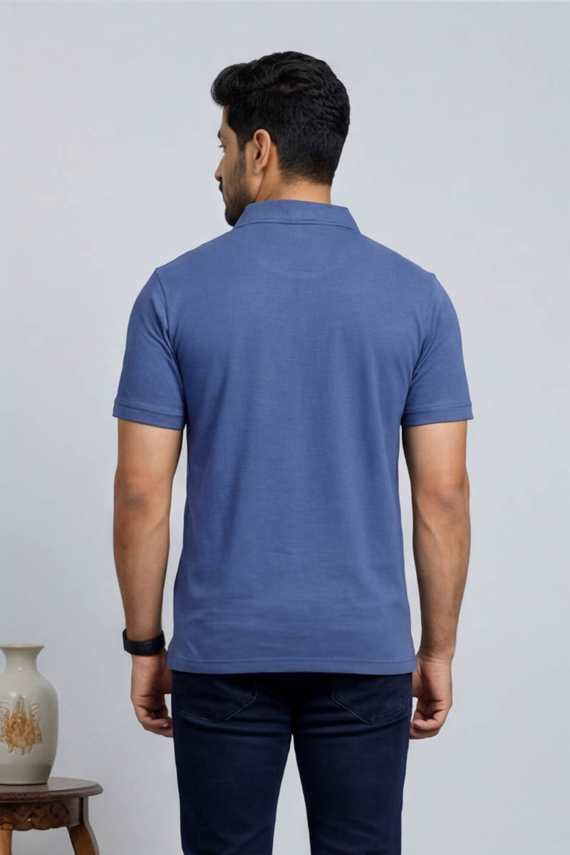 Smart Casual T-Shirt - Blue-Melange - 6