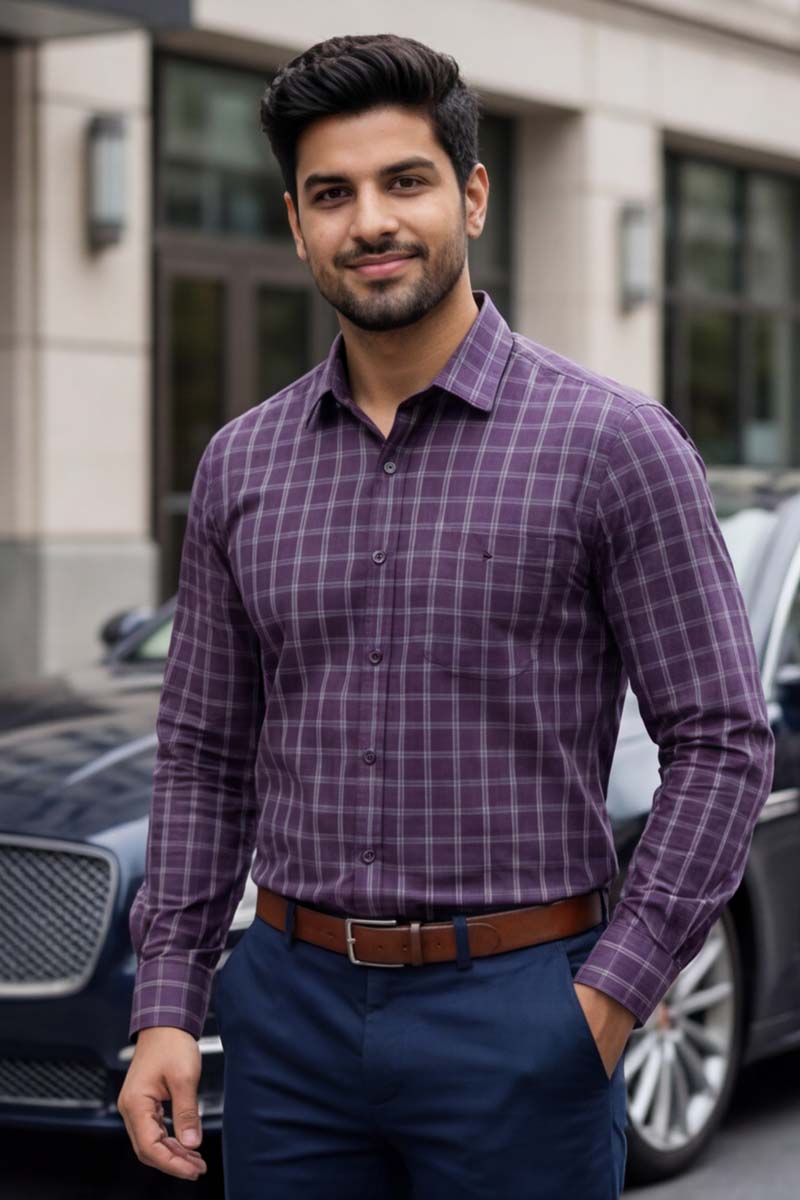 SHIRT stylish piece combines classic design with modern flair (BURGANDY) - 5