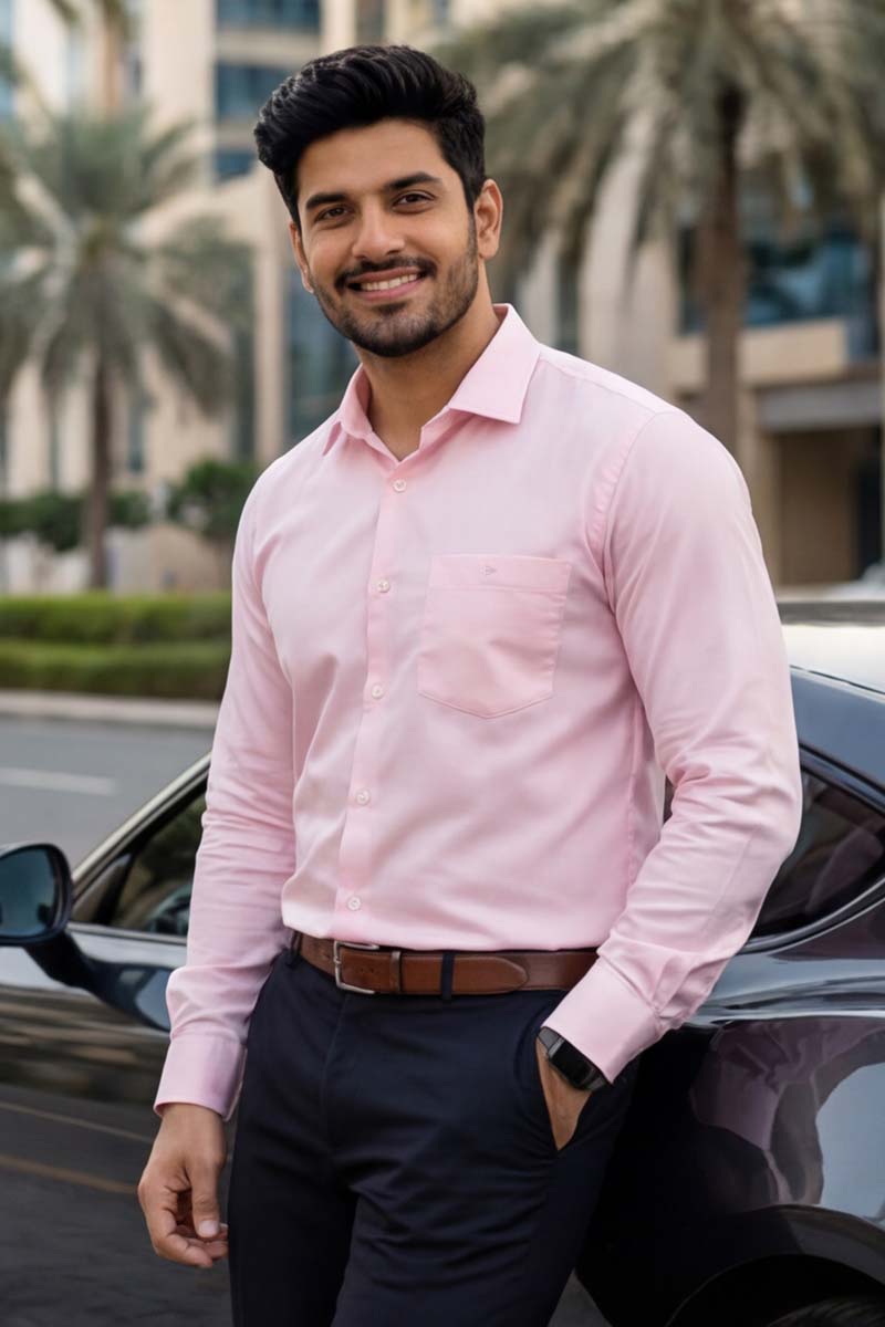 SmartEase Semi-Formal Shirt – Pink - 5